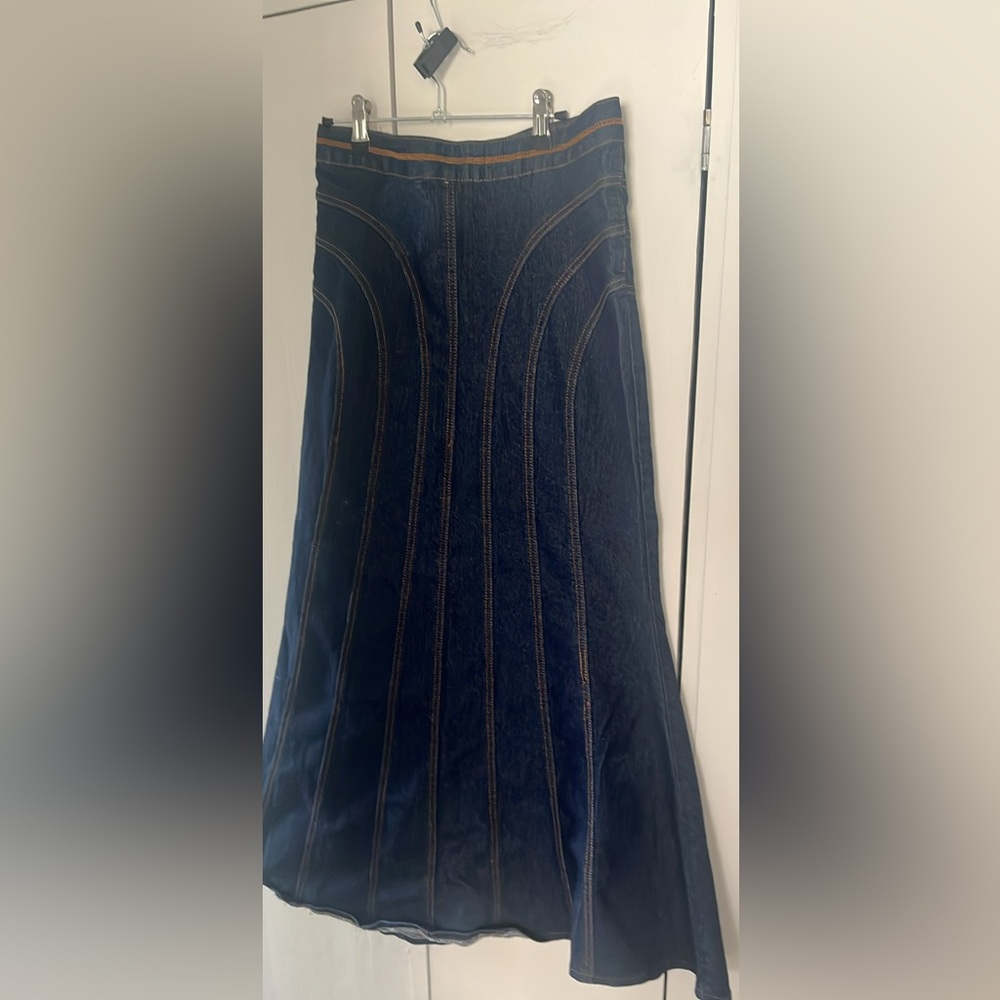 Blue Denim maxi Skirt for Tall gals !